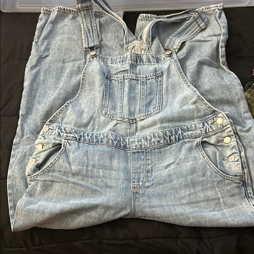 Women's Light Blue Denim Overalls